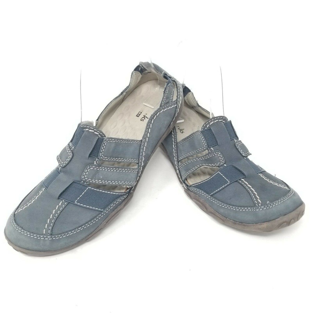 Clarks Haley Slip On Suede Sandals Shoe